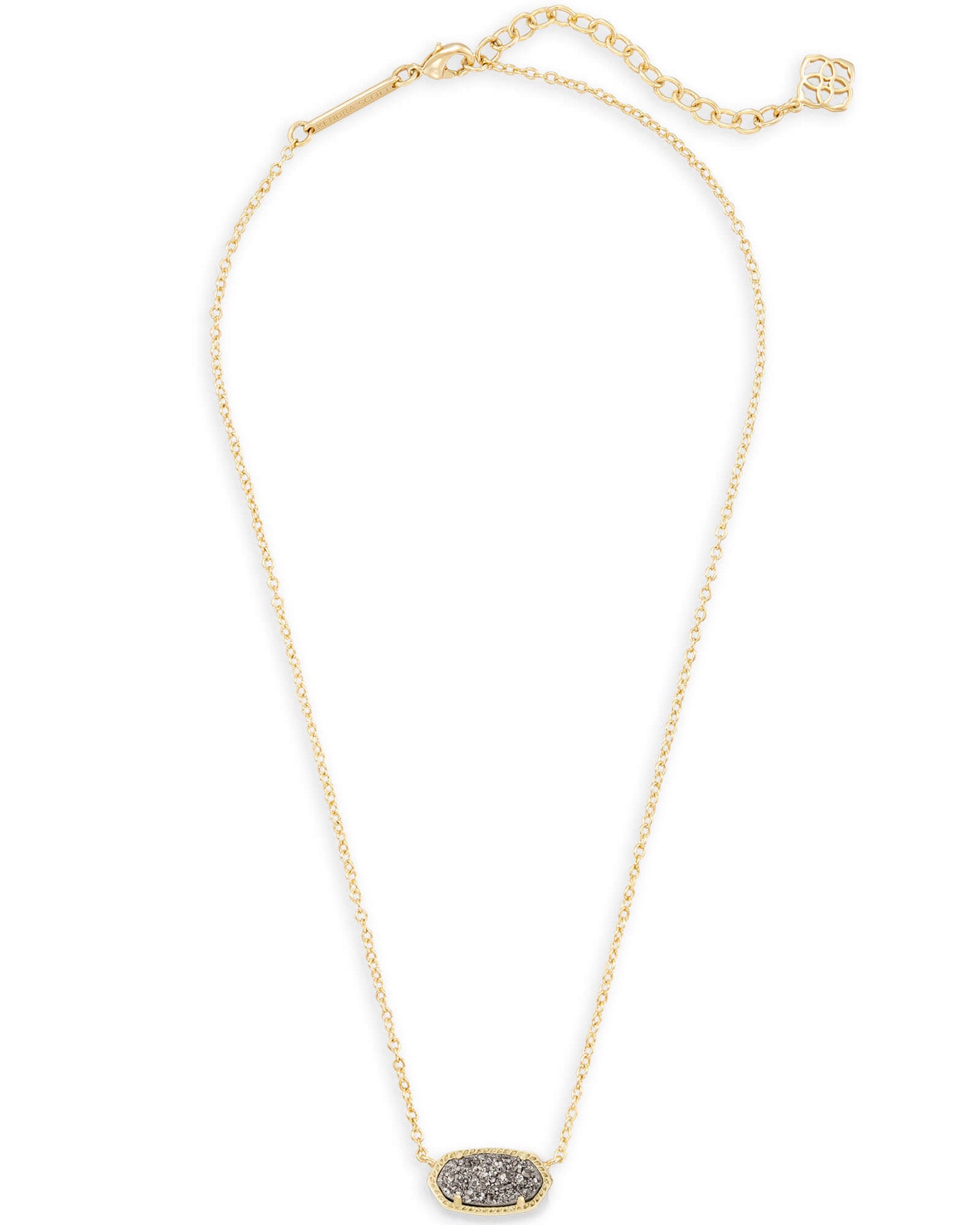 Elisa Gold Pendant Necklace in Drusy